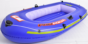 Gummibåt, uppblåsbar båt, 2 personer, blå, Proaqua