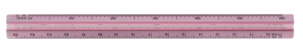 Linjal med skala, 15 cm
