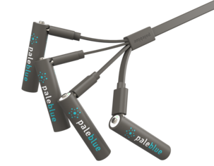 Pale Blue oppladbare AAA-batterier USB-C, 4-pakning