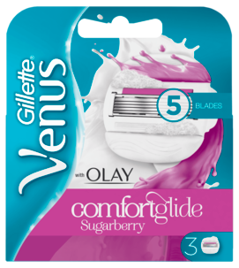 Gillette Venus & Olay Sugarberry barberblader, 3-pack 