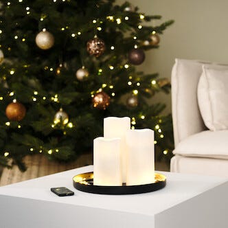 Batteridriven ljusslinga i metall, inomhus