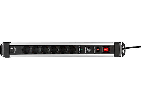 6-veis overspenningsvern USB