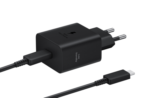 Samsung Power Adapter 45 W, USB-C-kaapeli, musta
