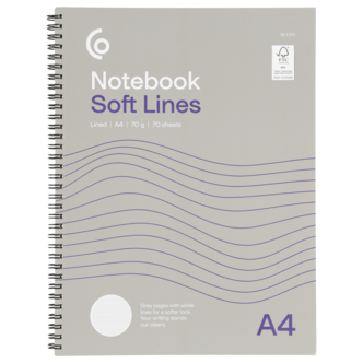 Vihko A4 Soft Lines, valkoiset viivat, 70 arkkia