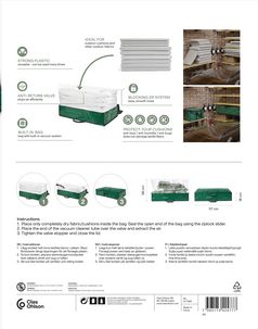 Stor dynförvaring med vakuumpåse 530 l, 117x 67 x 25 cm