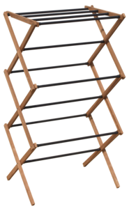 Torkställning Aurora askträ och metall, hopfällbar