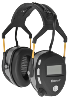 Hörselskåpor med radio och Bluetooth