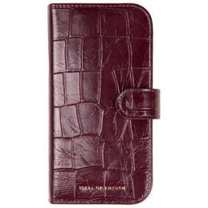 Ideal of Sweden Magnet Wallet+ iPhone 18 Pro / iPhone 17 Pro, croco vinröd