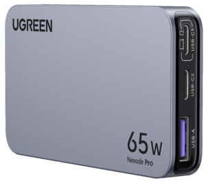 Ugreen Nexode Pro USB-C reiselader 65 W, 3 porter