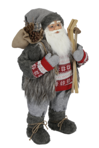 Tomte med skidor, 80 cm