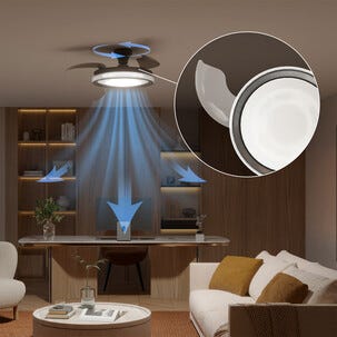 Philips Bliss takfläkt med dimbar belysning, 51 cm