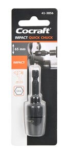 Cocraft Impact bitsholder med hurtigchuck, 1/4 tommer, 65 mm