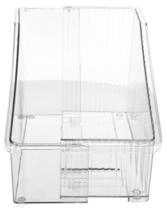 Lådinsats för burkar, justerbar, transparent