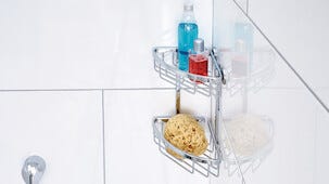 Tesa Aluxx dubbel duschhylla, krom