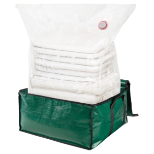 Puteoppbevaring med vakuumpose 168 l, 50 x 50 x 25 cm