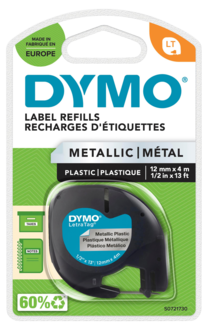 Dymo LetraTag metallic merkebånd