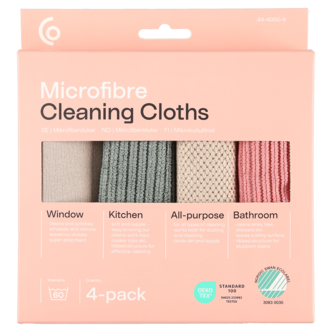 Mikrofiberduk 32 x 31 cm, 4-pack 