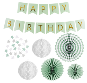 Partysett blå/grønn