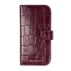 Ideal of Sweden Magnet Wallet+ för iPhone 17e/16e/15/14/13, croco vinröd