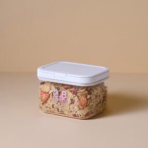 Förvaringsburk i plast med automatisk öppning