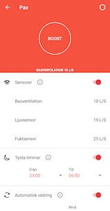 Pax Calima badrumsfläkt fuktstyrd, för vägg och tak