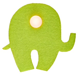 Batteridriven ljusslinga med filtfigurer