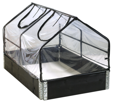 Lavt drivhus til pallekarm, plastovertrekk, 120 x 80 x 60 cm