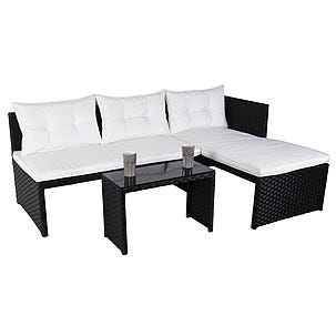 Utemöbler, soffa med schäslong