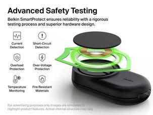 Belkin UltraCharge 2 in 1 Qi2-laddare, 25 W