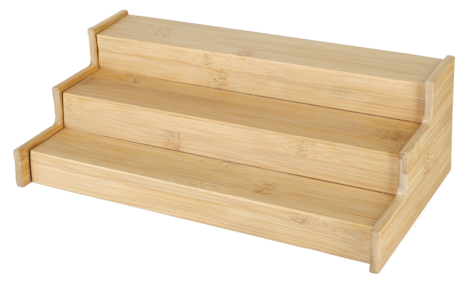 Kryddhylla trä, 3 plan, utdragbar 31,2-56,4 cm