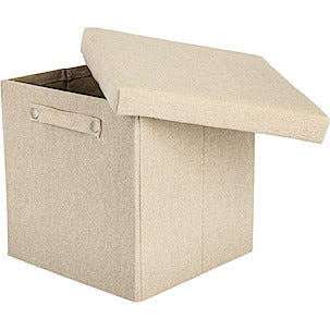 Sittepuff med oppbevaring, natur