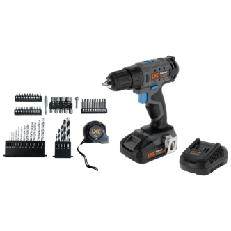 Cocraft LXC DD650-K skruvdragare 18 V batteri och tillbehör 