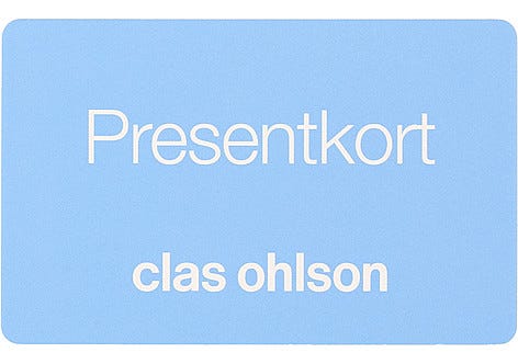 Presentkort Clas Ohlson