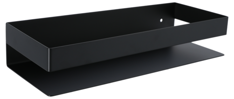 Kylpyhuoneen hylly, korkeat reunat, musta