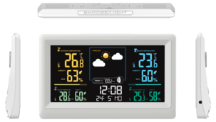 Trådløs værstasjon med 3 givere