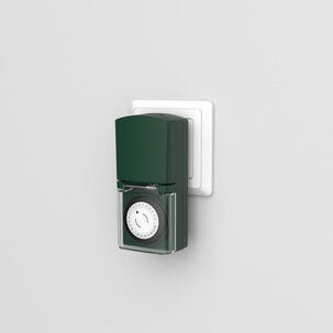 Manuell timer utomhus, eluttag, 5,5 x 12 cm