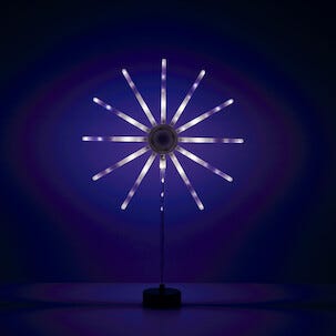 Stjerne med fyrverkeri- og lyseffekter i farger, LED, 55 cm