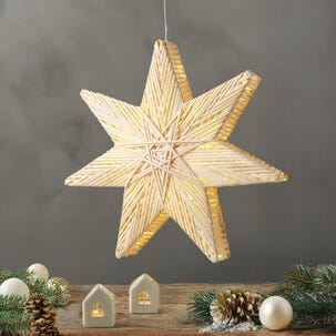 Adventsstjärna rotting metall FSC 43 cm Northlight