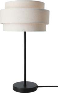 Northlight Algot bordlampe, metall og lin, 44 cm