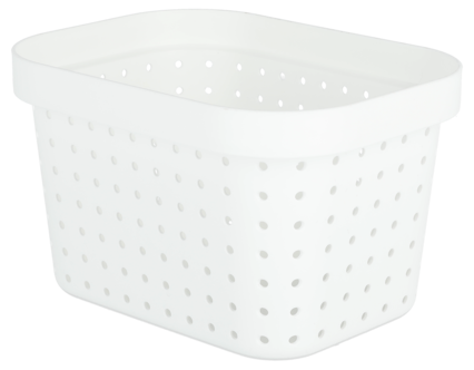 Oppbevaringskurv Neat, hvit, resirkulert plast