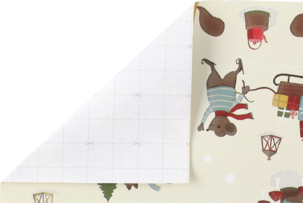 Julepapir med julemotiv 70 cm x 4 m