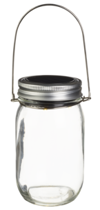 Solcellslampa glasburk