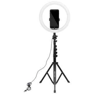 LED ringlight med stativ, för mobil, 1,55 m