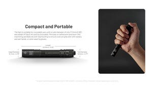 Nitecore oppladbar LED-lommelykt, USB-C, 1000 lm