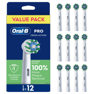 Oral-B Pro Cross Action borsthuvud, vit