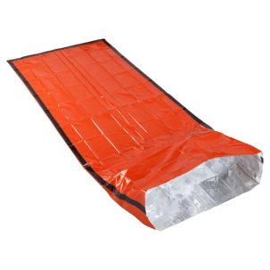 Varmeisolerende sovepose rød/sølv 90x210 cm