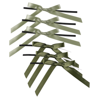 Julrosetter satin med tråd, 6-pack