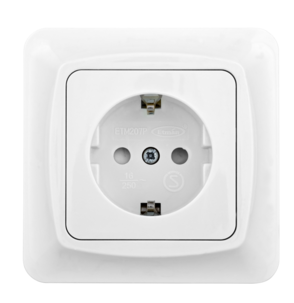 1-osainen uppoasennettava pistorasia