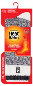 Lämpösukat Heat Holders Block, raidat, harmaa