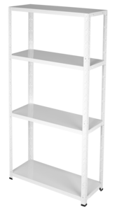Plåthylla med 4 hyllplan